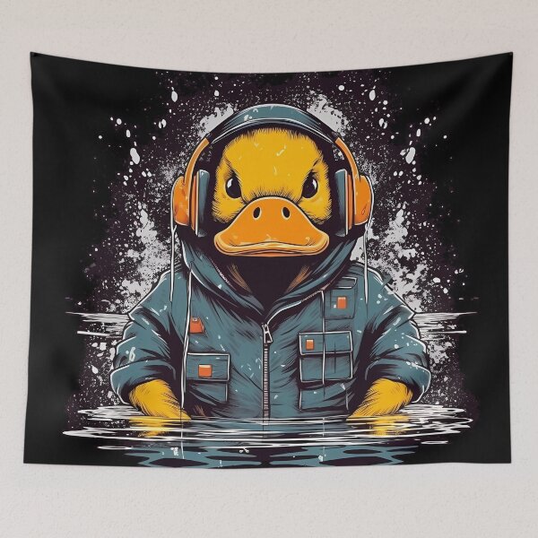 Item preview, "Ducky Vibes Graphic Shirt" designed and sold by Art-Vortex-fr.