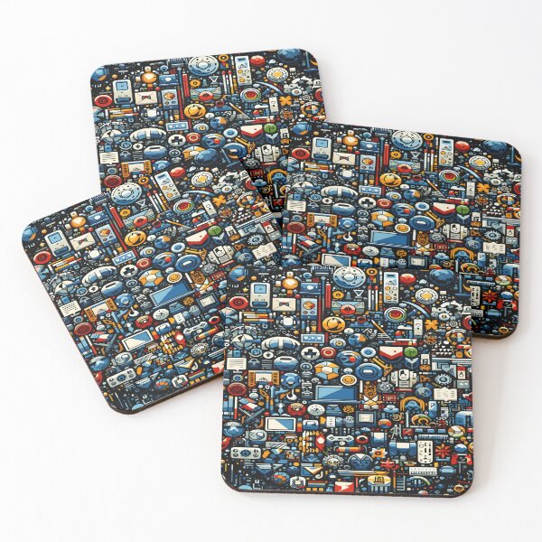 Item preview, Gaming Icons Desk Mat, Mouse Pad, Bath Mat designed and sold by KitonicTees.