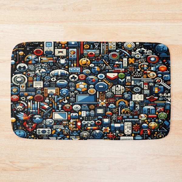 Item preview, Gaming Icons Desk Mat, Mouse Pad, Bath Mat designed and sold by KitonicTees.