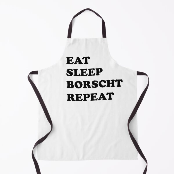 Item preview, Eat Sleep Borscht Repeat (simple black text design) designed and sold by EmeraldeaArt.