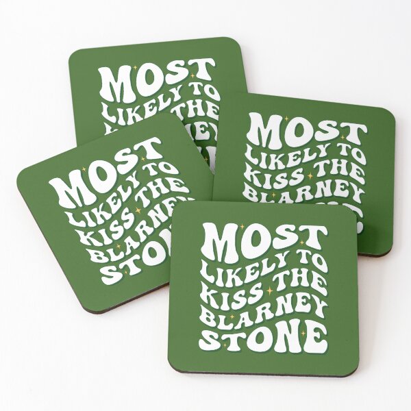 Item preview, Most Likely To kiss the blarney stone St Patrick's day Groovy designed and sold by Be Cool (5.0) ⭐⭐⭐⭐⭐.
