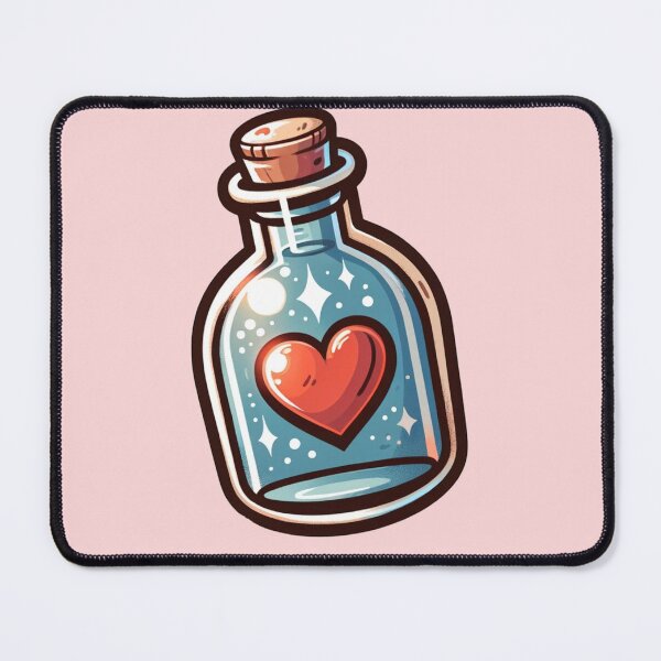 Item preview, Love Potion Bottle Illustration - Magical Heart Elixir designed and sold by Ajay GB.