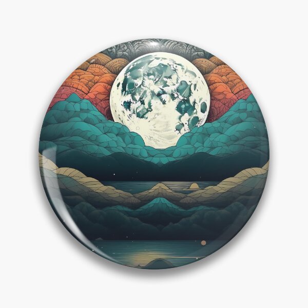 Item preview, Otherworldly Beauty with a Unique Symmetrical Landscape Art Print designed and sold by GiveMeMood.