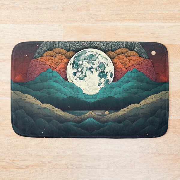 Item preview, Otherworldly Beauty with a Unique Symmetrical Landscape Art Print designed and sold by GiveMeMood.