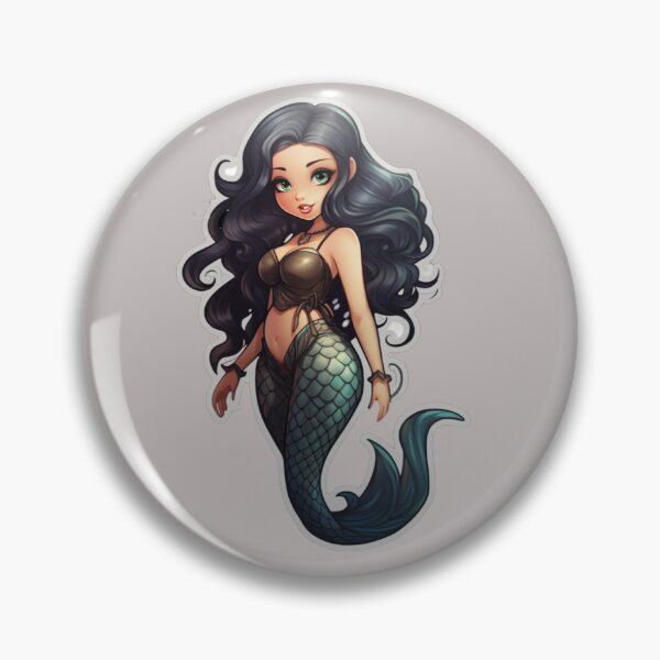 Artikelvorschau, Curvy Black-Haired Viking Mermaid entworfen und verkauft von DozerDaisyShop.