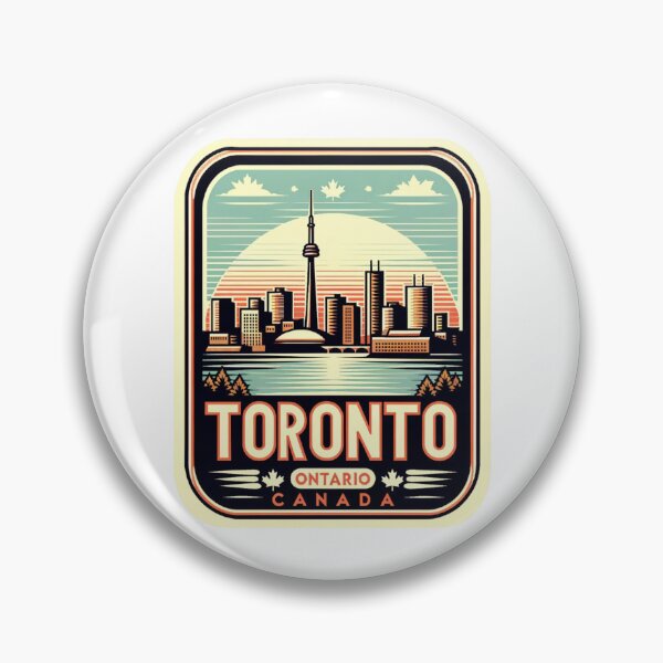 Item preview, Toronto Skyline Glow - Retro Cityscape at Sunrise designed and sold by YegMark.