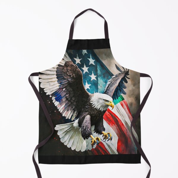 Item preview, Eagle with outstretched wings against the backdrop of the USA flag designed and sold by SebSun.