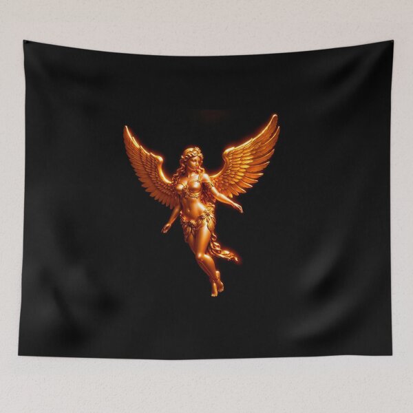 Item preview, Beautiful Golden Angel Goddess Statue Fantasy Art Illustration designed and sold by bagstudio.