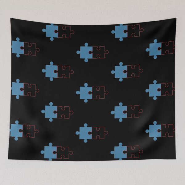 Item preview, Puzzle us - Blue piece designed and sold by Scrabbly Doodles.