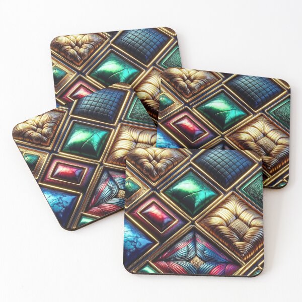 Item preview, Futurstric Cubes In Purple,Blue,Green And Gold designed and sold by mymagicstoreus.