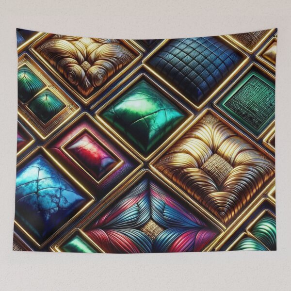 Item preview, Futurstric Cubes In Purple,Blue,Green And Gold designed and sold by mymagicstoreus.