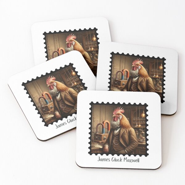 Item preview, James Cluck Maxwell designed and sold by Labcoat Legends.