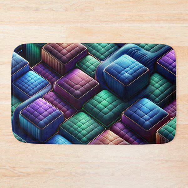 Item preview, Futuristic Cubes In Purple,Blue,Green And Orange designed and sold by mymagicstoreus.