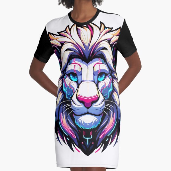 Item preview, Cyberpunk Neon Furry Anthro Lion designed and sold by BlueBullBazaar.