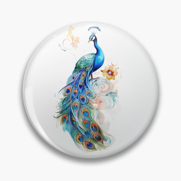 Item preview, Peacock, Peafowl, Watercolour Painting Design designed and sold by fluidwatercolor.