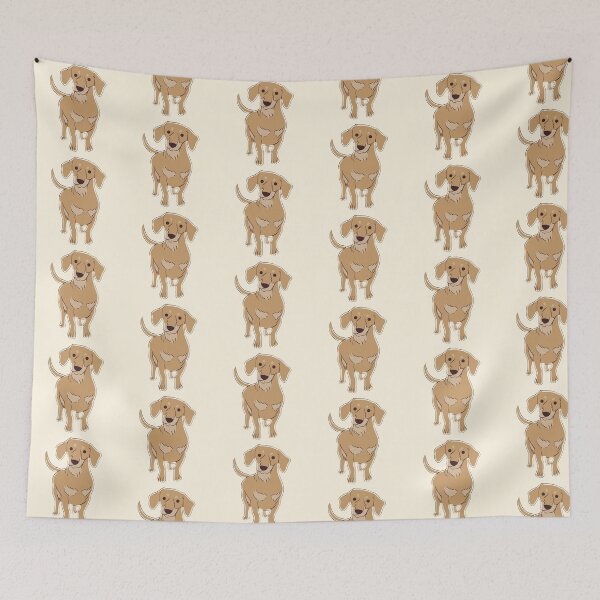 Item preview, Fluffy Beige Dachshund designed and sold by lollydesigned.