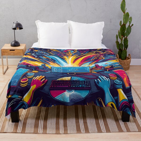Item preview, Colorful Gaming Aesthetic Desk Mat designed and sold by KitonicTees.