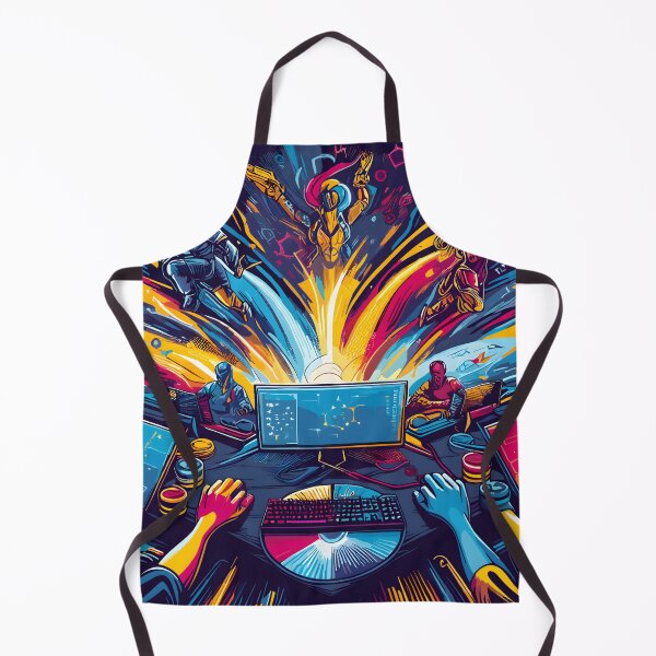 Item preview, Colorful Gaming Aesthetic Desk Mat designed and sold by KitonicTees.
