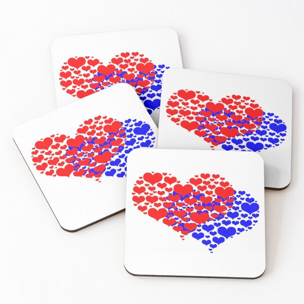Item preview, Two hearts blue and red designed and sold by Danler.