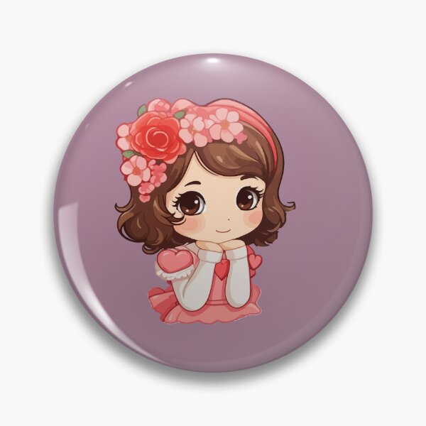 Item preview, Adorable girl with rose ribbon designed and sold by StickerLab4.