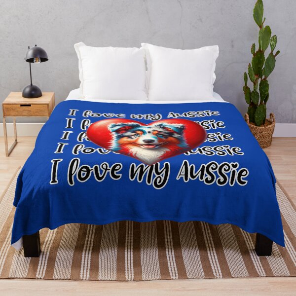 Item preview, I Love my Aussie | Australian Shepherd Valentine Heart  designed and sold by TheMostLikely.