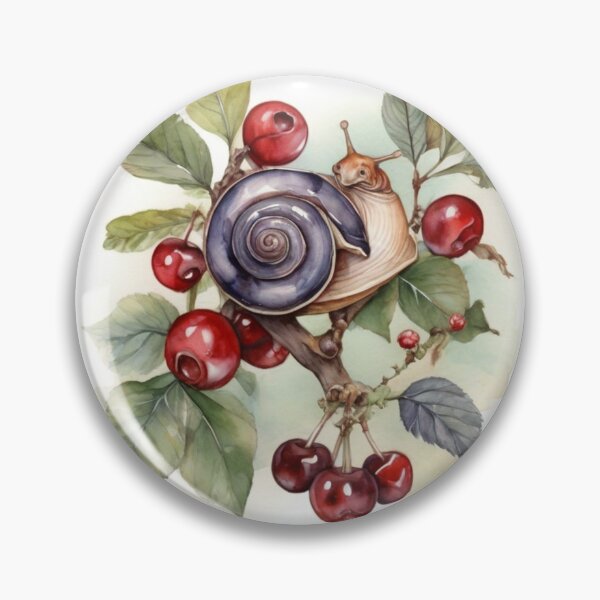 Item preview, juicy cherry , snail  designed and sold by bonjourmadame4.