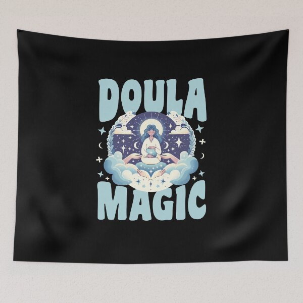 Item preview, Doula Magic Cute Pregnancy Moon and Stars Midwife designed and sold by inkedtee.