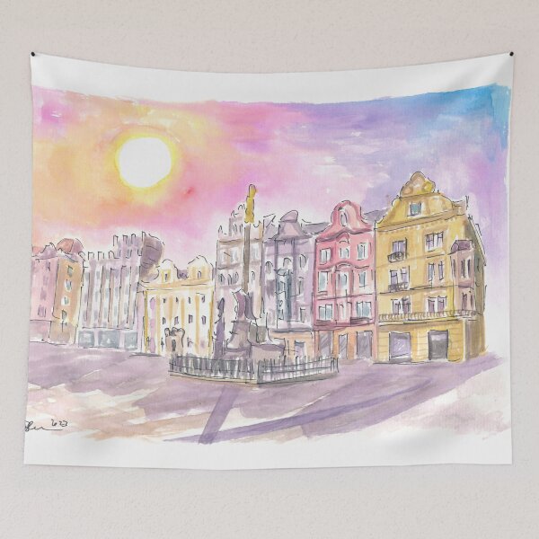 Item preview, Plzen Bohemia Historical Market Place Scene designed and sold by artshop77.