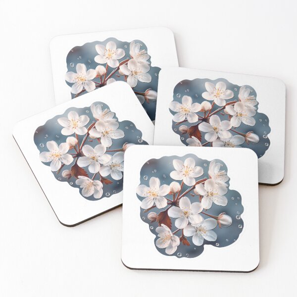 Item preview, "Ephemeral Blossoms" portrays delicate and intricate blossoms suspended in a void, encapsulating a fleeting moment of beauty and fragility. designed and sold by LittleOF Arty.