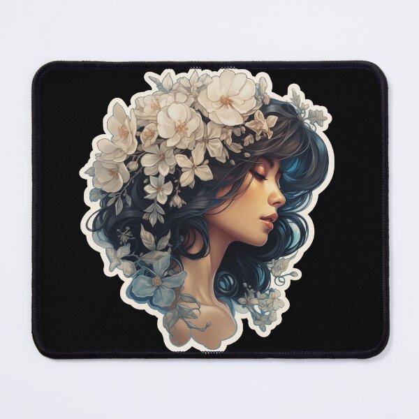 Item preview, "Ephemeral Blossoms" portrays delicate and intricate blossoms suspended in a void, encapsulating a fleeting moment of beauty and fragility. designed and sold by LittleOF Arty.