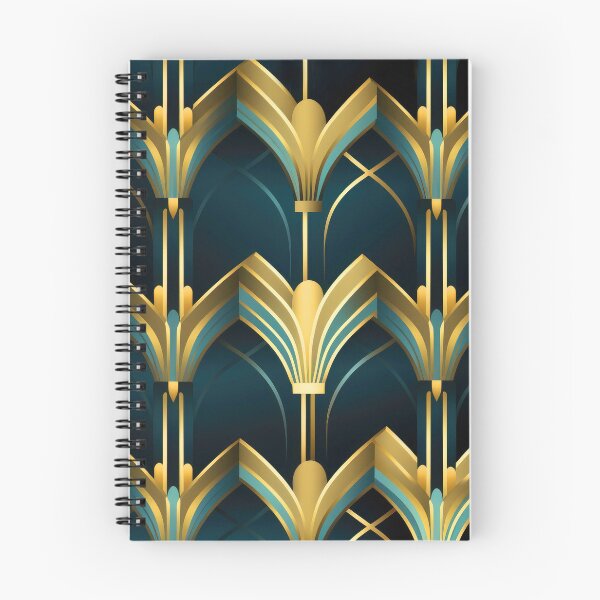 Item preview, Elegant Blue-Green And Golden Art Deco Pattern designed and sold by DEC02.