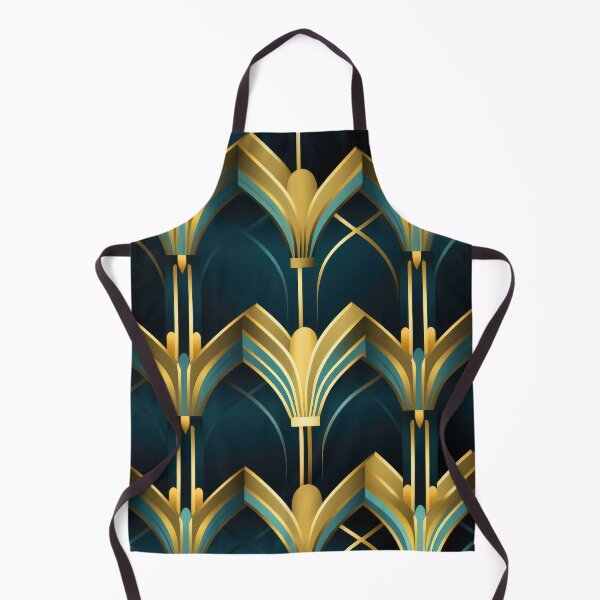 Item preview, Elegant Blue-Green And Golden Art Deco Pattern designed and sold by DEC02.