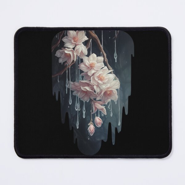 Item preview, "Ephemeral Blossoms" portrays delicate and intricate blossoms suspended in a void, encapsulating a fleeting moment of beauty and fragility. designed and sold by LittleOF Arty.
