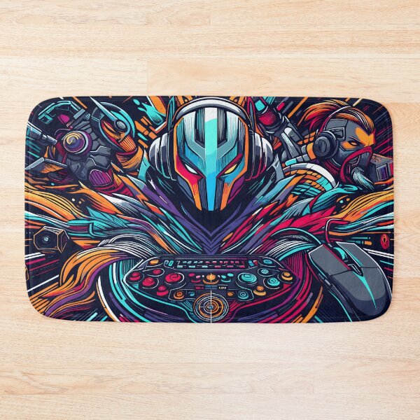 Item preview, Cool Gaming Gamer Desk Mat, Mouse Pad Bath Mat designed and sold by KitonicTees.