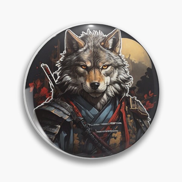 Item preview, Samurai Wolf Stickers designed and sold by Bob005.