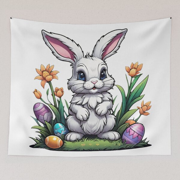 Artikelvorschau, Ostereier und flauschiger Hase entworfen und verkauft von DreamingAwake1.