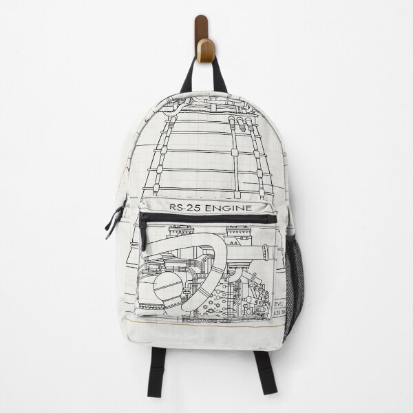 Item preview, RS-25 Engine. Space Launch System (SLS) Artemis Program (Ivory Brown Grid) designed and sold by BGALAXY.