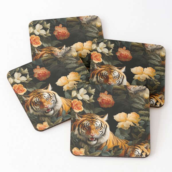 Item preview, Natural Vintage Botanical Tiger Forest Nature Print designed and sold by FoxTreeDesign.