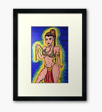 Star Wars inspired Slave Leia Framed Print
