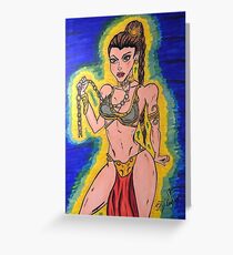 Star Wars inspired Slave Leia Greeting Card
