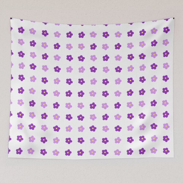 Item preview, 25 Minimalistic Two Coloured Purple Flowers Set designed and sold by posterful.