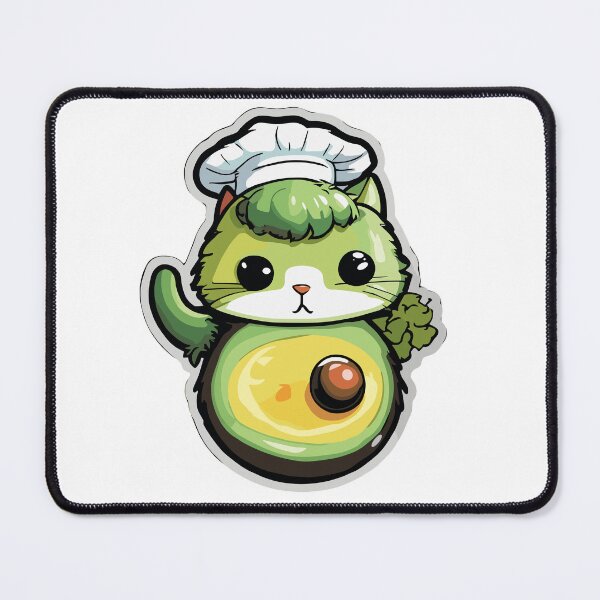 Item preview, Chef Avocato: Sushi Master Cat - Cute Sushi Chef Cat Avocado Feline Art designed and sold by VeggiPower.