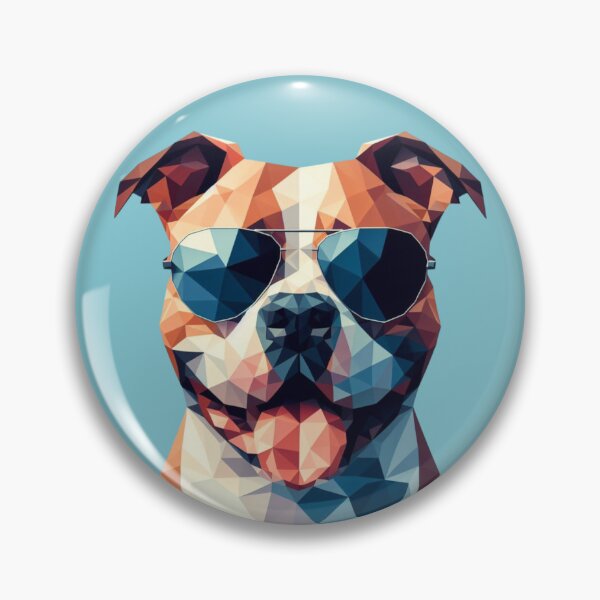 Artikelvorschau, Low-Poly Pittie in Sunnies entworfen und verkauft von pseudosiren.