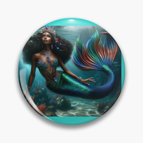 Item preview, Mermaid  African American Queen: Underwater Elegance designed and sold by mymagicstoreus.