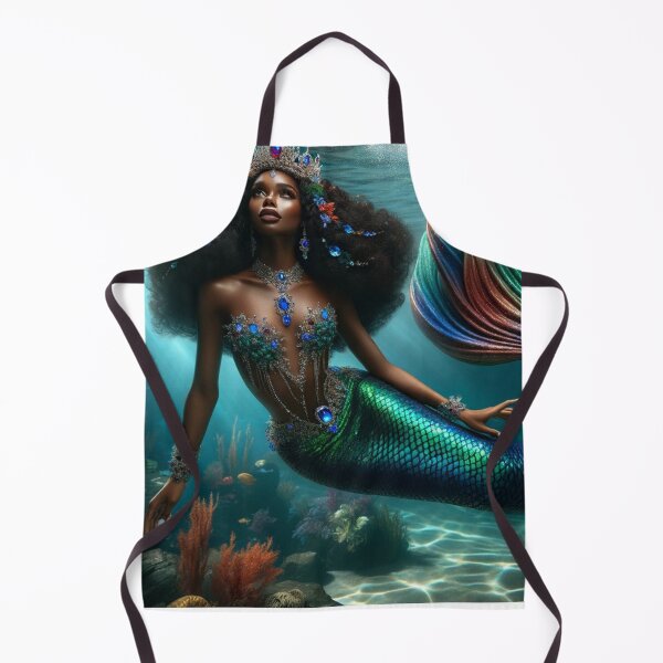 Item preview, Mermaid African American Queen: Underwater Elegance designed and sold by mymagicstoreus.