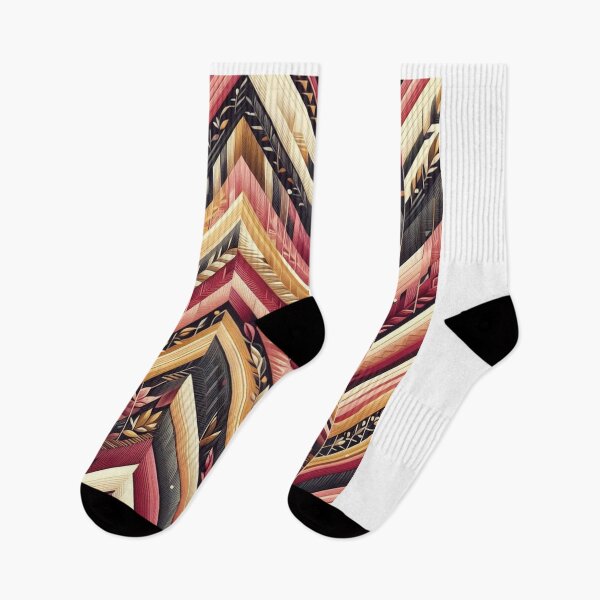 Item preview, Herringbone Pattern - Red Pink Yellow Black ; Pattern,  Chevron designed and sold by PatternInArt.