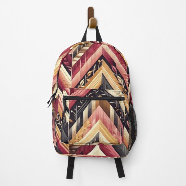 Item preview, Herringbone Pattern - Red Pink Yellow Black ; Pattern,  Chevron designed and sold by PatternInArt.