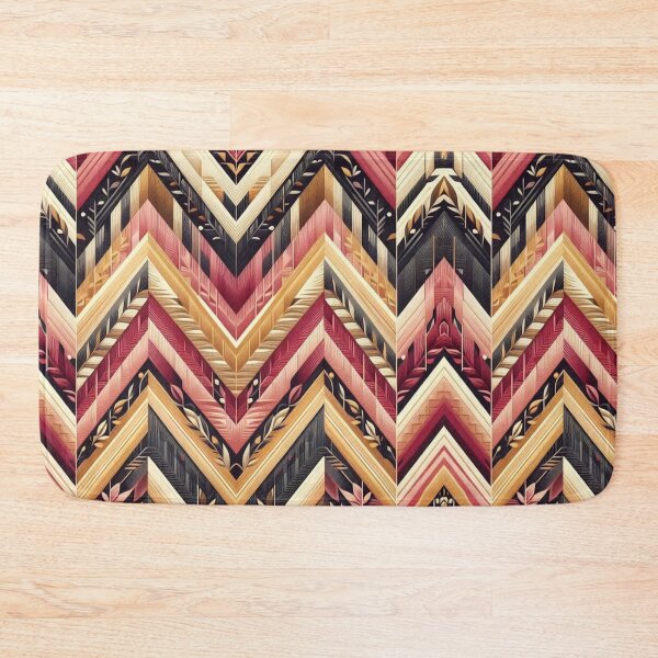 Item preview, Herringbone Pattern - Red Pink Yellow Black ; Pattern,  Chevron designed and sold by PatternInArt.