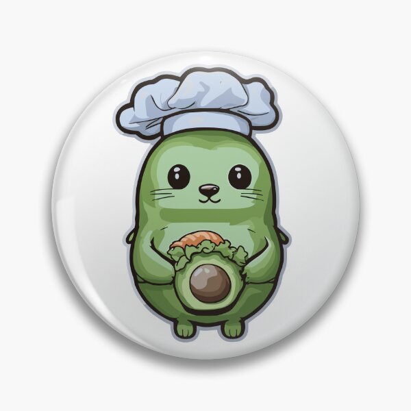 Item preview, Chef Avocato: Sushi Master Cat - Cute Sushi Chef Cat Avocado Feline Art designed and sold by VeggiPower.