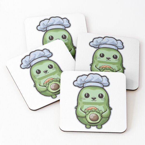 Item preview, Chef Avocato: Sushi Master Cat - Cute Sushi Chef Cat Avocado Feline Art designed and sold by VeggiPower.